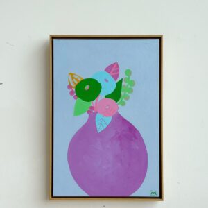 Óleo sobre canvas Vaso de Flores IV - 57 x 39,5 cm