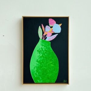 Óleo sobre canvas Vaso de Flores III - 57 x 39,5 cm