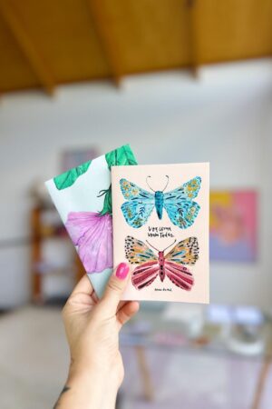 Kit Caderninhos Sketchbook Papel Pólen / Hibisco & Borboleta