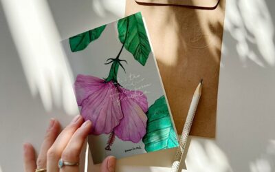 Cartão Hibisco / nada é tão ordinário que não possa florescer