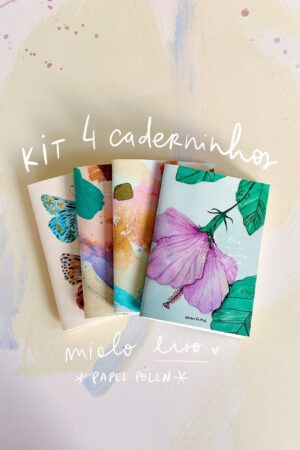 KIT de 4 caderninhos de bolso / Sketchbook