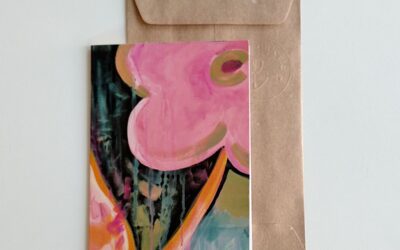 Cartão La Fleur Rose + envelope kraft