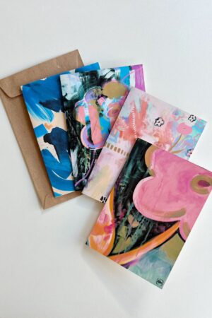 Kit de 4 Cartões Pinturas + envelope kraft