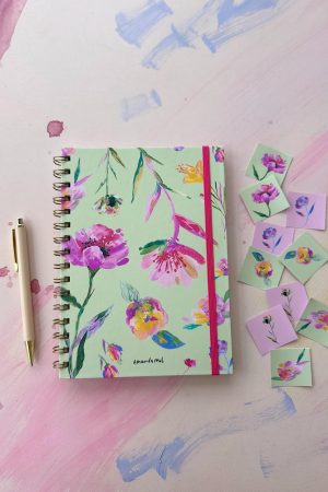 Caderno A5 Flores / 65 folhas pautadas