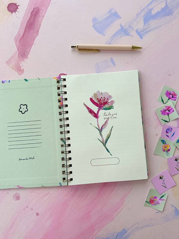 Caderno A5 Flores / 65 folhas pautadas - Image 7