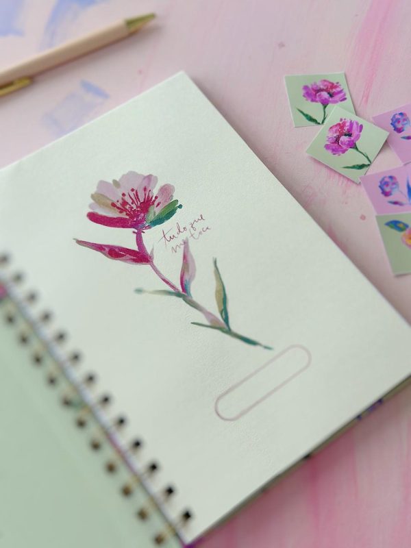 Caderno A5 Flores / 65 folhas pautadas - Image 8