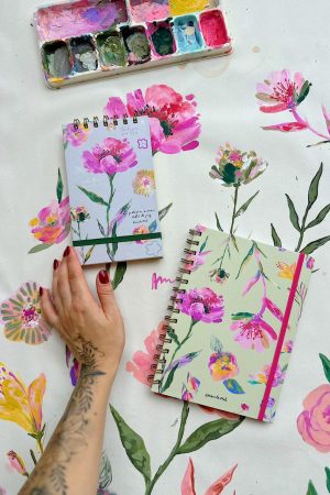 Kit Caderno A5 Flores + Caderneta Botânica