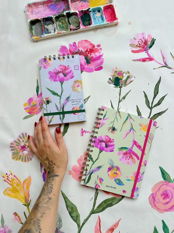 Kit Caderno A5 Flores + Caderneta Botânica