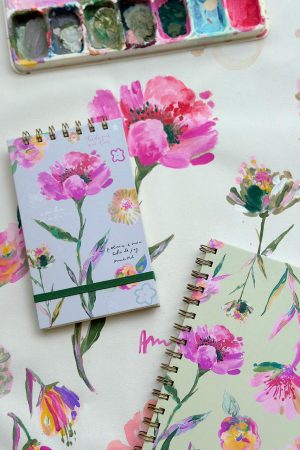 Kit Caderno A5 Flores + Caderneta Botânica