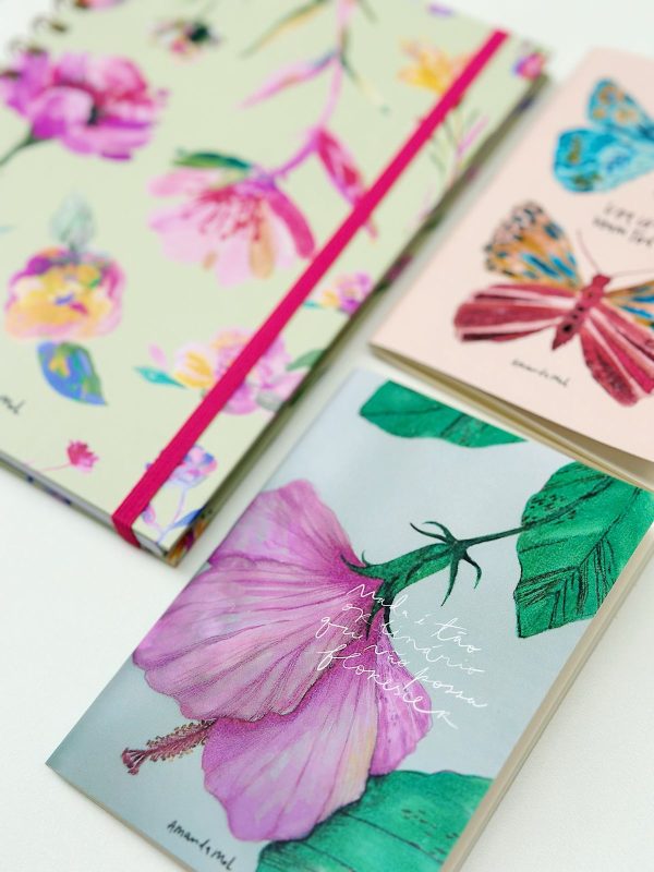 Kit Papelaria / Caderno Flores A5 e Caderninhos de Bolso - Image 2