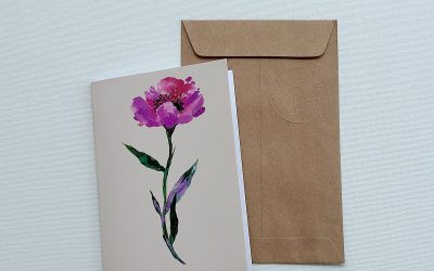 Cartão Flor Rosa