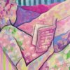 Quadro A4 com Print | Moldura Madeira Pinus - Les Femmes #1 Rosa