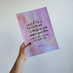 Print A4 | Bendita a raiva #01